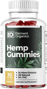 Element Organics Hemp Gummies – 1 gratis flaske