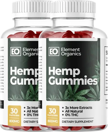 Element Organics Hemp Gummies – 2 gratis flasker