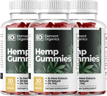 Element Organics Hemp Gummies – 3 flasker